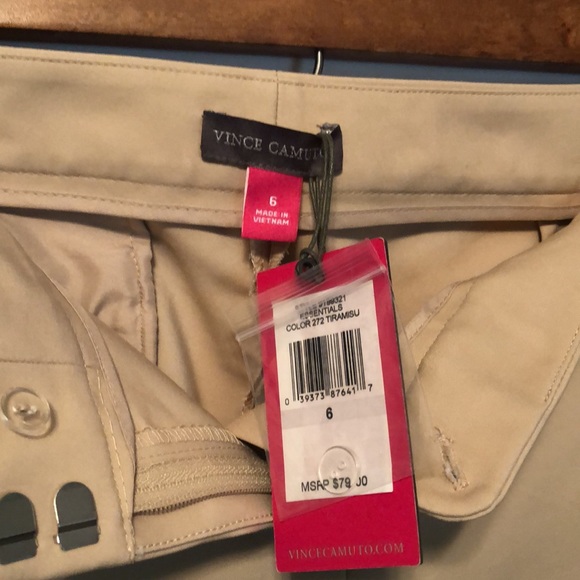 NWT Vince Camuto Flat front Straight leg pants sz 6 - Picture 6 of 9